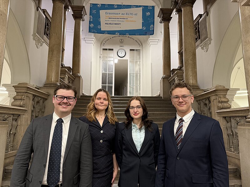 LU JF komanda piedalījās Eiropas Savienības tiesas procesa izspēles priekšsacīkstēs Budapeštā