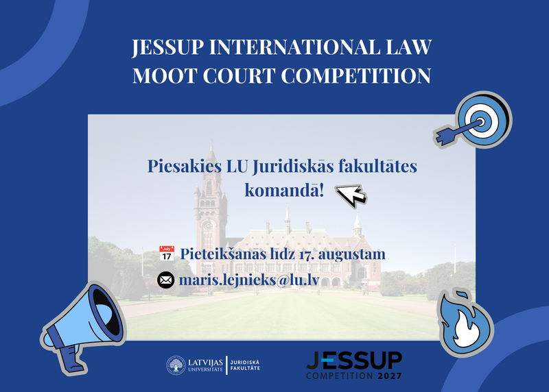 Piesakies LU JF komandā starptautiskajām Jessup sacensībām!