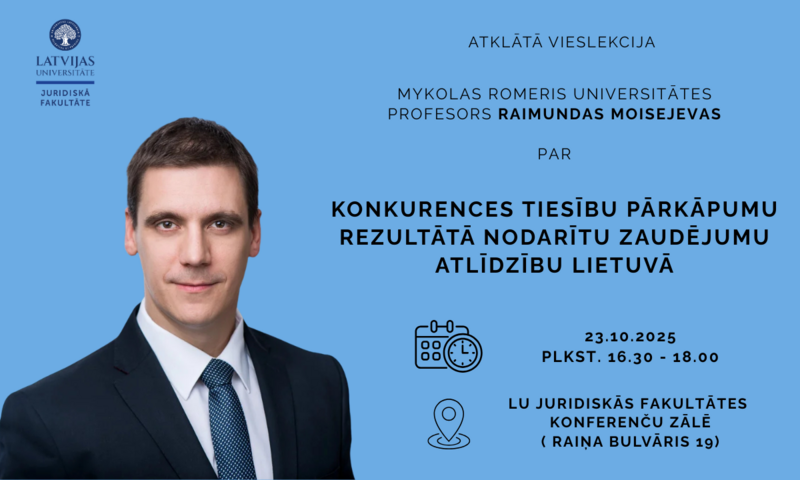 Mykolas Romeris Universitātes profesora Raimundas Moisejevas atklātā vieslekcija
